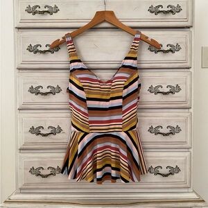 Anthropologie Sea Angel Multicolor Striped Swimsuit